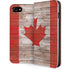 Canadian Flag Dark Wood iPhone Cases